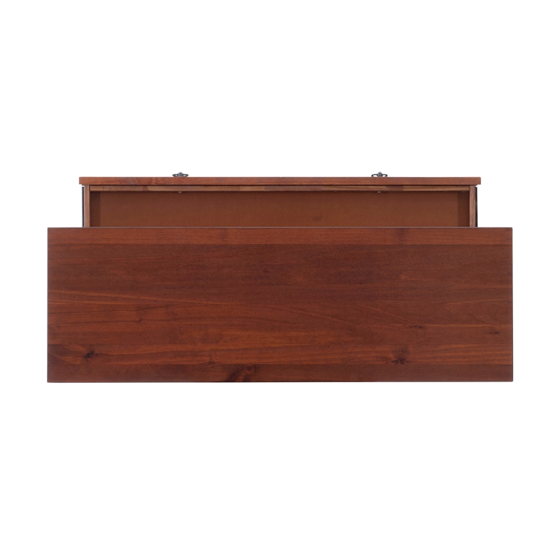 Pemberly Row 6-Piece Wood Living Room Furniture Set in Tobacco Brown