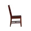 Pemberly Row Set of 2 Pine Wood 1-Drawer Desk and Chair in Tobacco Brown