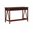 Pemberly Row Set of 2 Pine Wood 1-Drawer Desk and Chair in Tobacco Brown