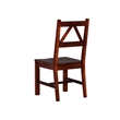 Pemberly Row Set of 2 Pine Wood 1-Drawer Desk and Chair in Tobacco Brown