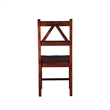 Pemberly Row Set of 2 Pine Wood 1-Drawer Desk and Chair in Tobacco Brown
