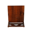 Pemberly Row Set of 2 Pine Wood 1-Drawer Desk and Chair in Tobacco Brown