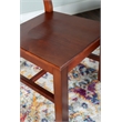 Pemberly Row Set of 2 Pine Wood 1-Drawer Desk and Chair in Tobacco Brown