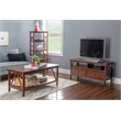 Pemberly Row 5-Piece Wood Living Room Furniture Set in Tobacco Brown