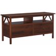 Pemberly Row 5-Piece Wood Living Room Furniture Set in Tobacco Brown