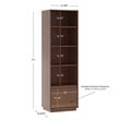 Pemberly Row Set of 3 Brown Wood Bookcases with 1-Drawer & Media Storage Console