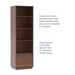 Pemberly Row Set of 3 Brown Wood Bookcases with 1-Drawer & Media Storage Console