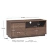 Pemberly Row Set of 3 Brown Wood Bookcases with 1-Drawer & Media Storage Console