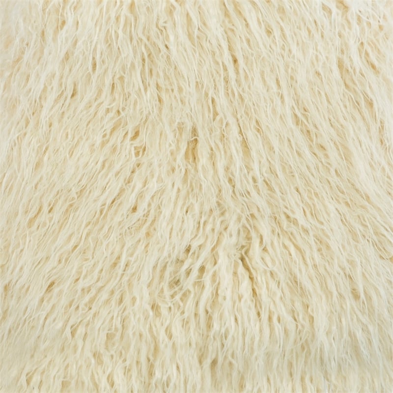 Pemberly Row Set of 2 Writing Desk with Criss Cross Legs & Faux Fur Accent Chair