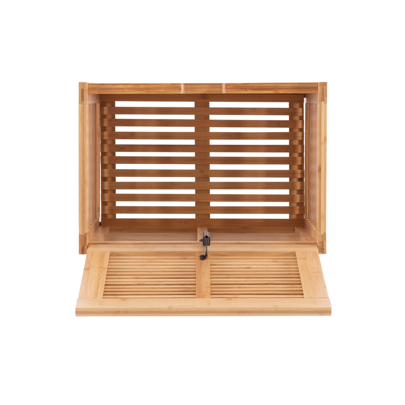 Pemberly Row 3-Piece Bamboo Bathroom Storage & Organization Set in Natural Brown