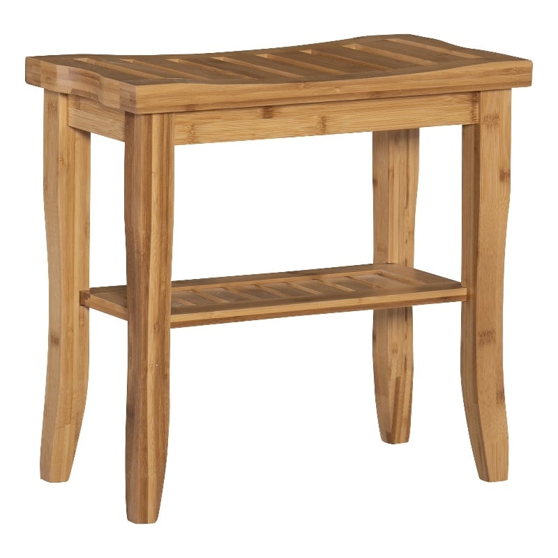 Pemberly Row 3-Piece Bamboo Bathroom Storage & Organization Set in Natural Brown