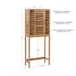 Pemberly Row 3-Piece Bamboo Bathroom Storage & Organization Set in Natural Brown
