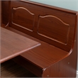 Pemberly Row 4-Piece Corner Walnut Dining Nook with Cushion Set in Black