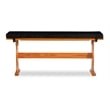 Pemberly Row 4-Piece Corner Natural Dining Nook with Cushion Set in Black