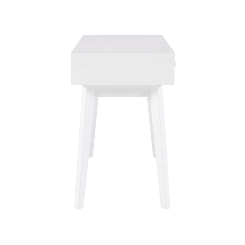 Pemberly Row Set of 3 Bookcase & Filing Cabinet & Desk in White