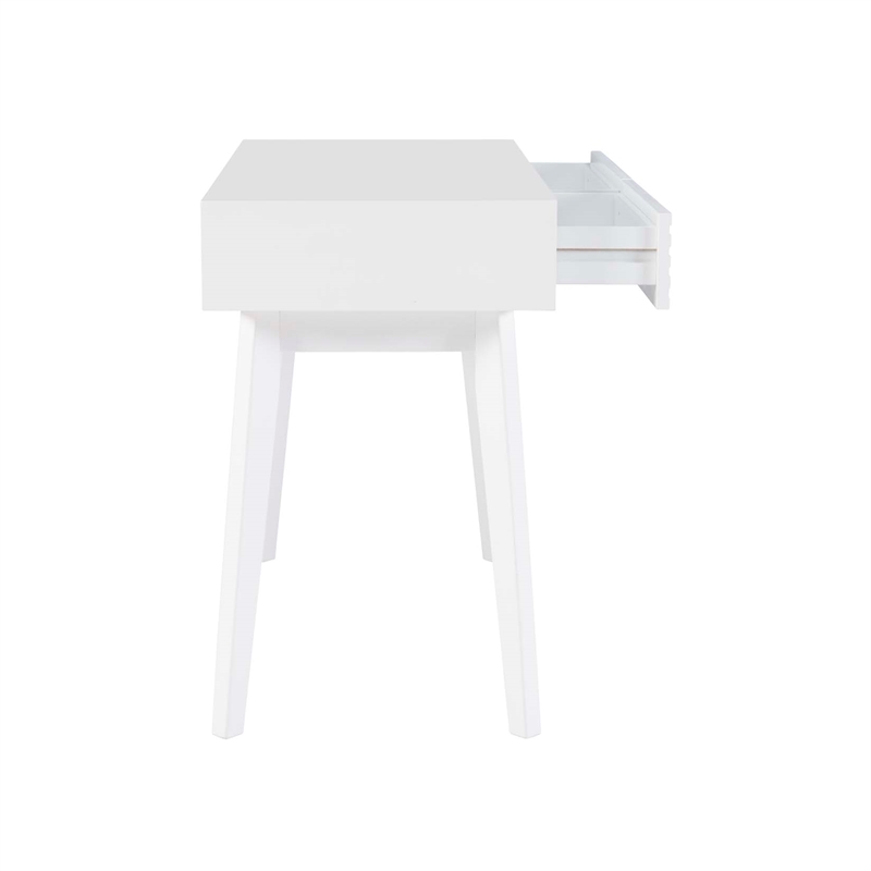 Pemberly Row Set of 3 Bookcase & Filing Cabinet & Desk in White