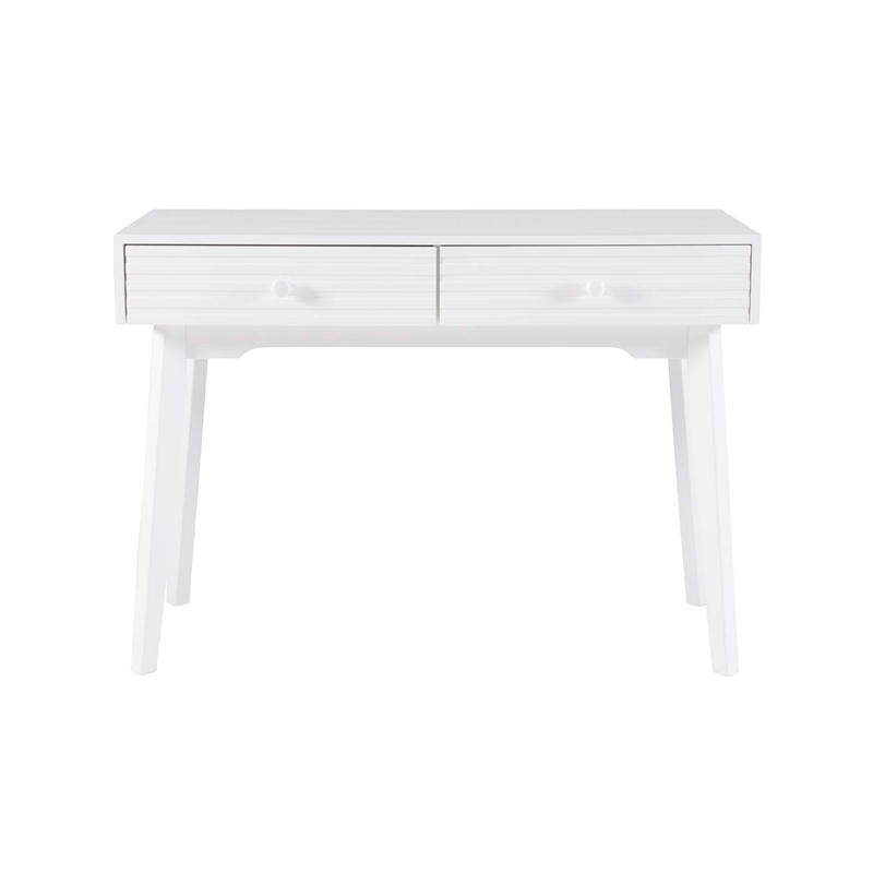 Pemberly Row Set of 3 Bookcase & Filing Cabinet & Desk in White