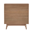 Pemberly Row Set of 2 Bookcase & Filing Cabinet with Rolling Castors in Natural