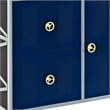 Pemberly Row Set of 2 Metal Youth Cabinet & Full Over Full Bunk Bed with Ladder