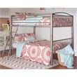 Pemberly Row Set of 2 Metal Youth Cabinet & Full Over Full Bunk Bed with Ladder