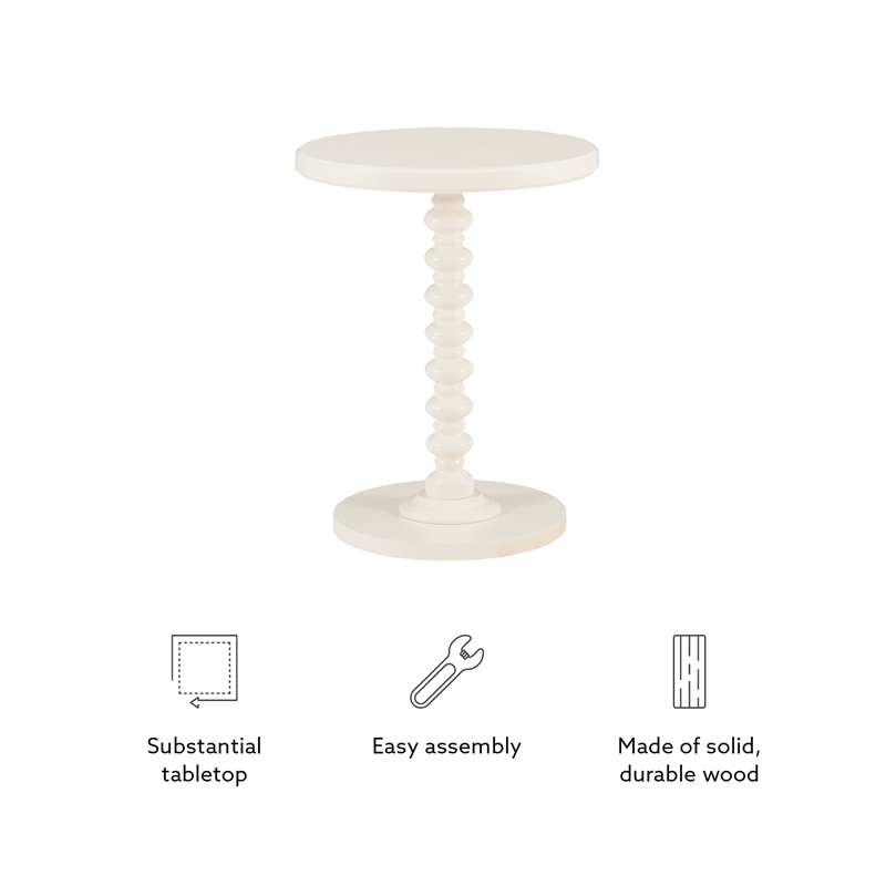 Pemberly Row Set of 3 Youth Daybed & Round Spindle Side Tables
