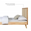 Pemberly Row Set of 4-Piece Woven Rattan Cane Queen Bedroom Set in Natural