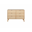 Pemberly Row Set of 4-Piece Woven Rattan Cane Queen Bedroom Set in Natural