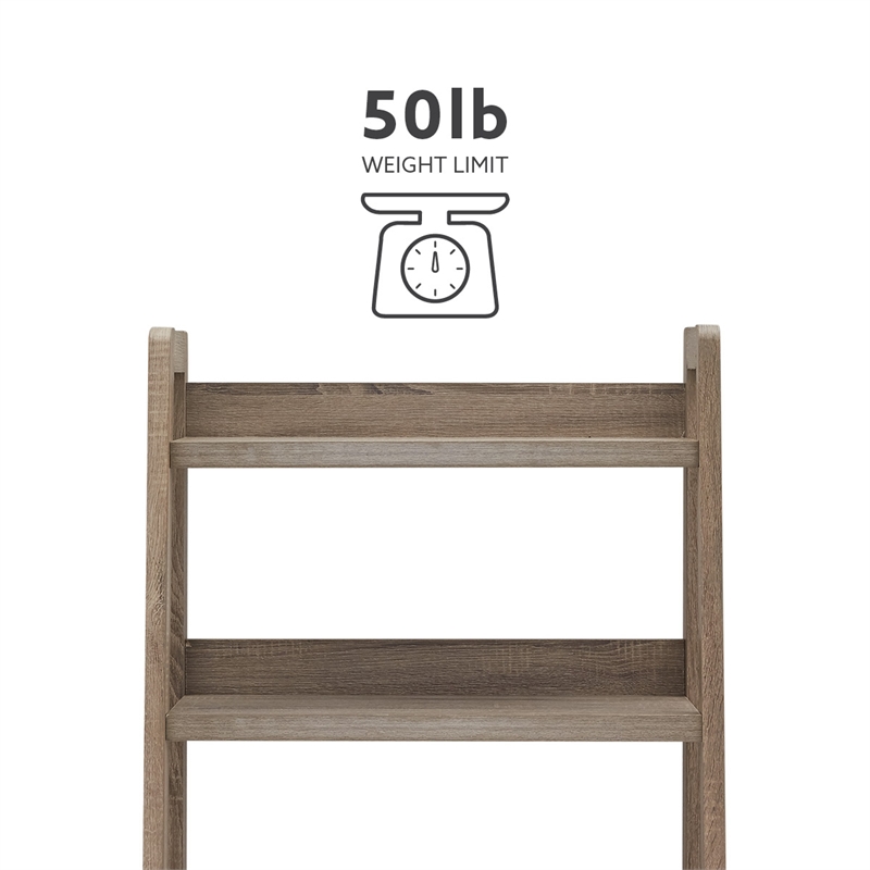 Pemberly Row Set of 3 Filing Cabinet & Ladder Bookcase & Small Space Desk