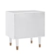 Pemberly Row Set of 3 6-Drawer Dresser & 2-Drawer Nightstands in Glossy White