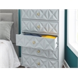 Pemberly Row Set of 4 Dresser & Chest & Nightstands in Glossy Black