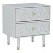 Pemberly Row Set of 4 Dresser & Chest & Nightstands in Glossy Black