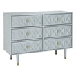 Pemberly Row Set of 4 Dresser & Chest & Nightstands in Glossy Black