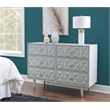 Pemberly Row Set of 4 Dresser & Chest & Nightstands in Glossy Black