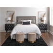 Pemberly Row Set of 3 6-Drawer Dresser & 2-Drawer Nightstands in Glossy Black