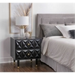 Pemberly Row Set of 3 6-Drawer Dresser & 2-Drawer Nightstands in Glossy Black