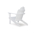 Pemberly Row 4-Piece Adirondack Acacia Wood Outdoor Seating & Table Set in White
