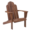 Pemberly Row 4-Piece Adirondack Wood Outdoor Seating & Table Set in Brown