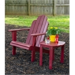Pemberly Row 3-Piece Adirondack Acacia Wood Outdoor Seating & Table Set in Red