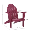 Pemberly Row 3-Piece Adirondack Acacia Wood Outdoor Seating & Table Set in Red