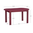 Pemberly Row 3-Piece Adirondack Acacia Wood Outdoor Seating & Table Set in Red