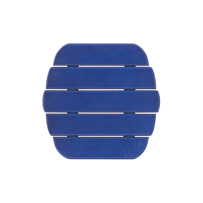 Pemberly Row 4-Piece Adirondack Acacia Wood Outdoor Seating & Table Set in Blue