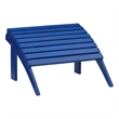 Pemberly Row 4-Piece Adirondack Acacia Wood Outdoor Seating & Table Set in Blue