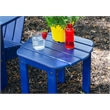 Pemberly Row 4-Piece Adirondack Acacia Wood Outdoor Seating & Table Set in Blue