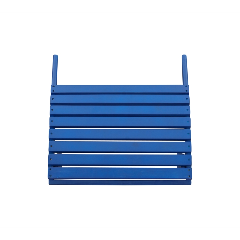 Pemberly Row 4-Piece Adirondack Acacia Wood Outdoor Seating & Table Set in Blue