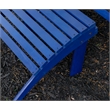 Pemberly Row 4-Piece Adirondack Acacia Wood Outdoor Seating & Table Set in Blue