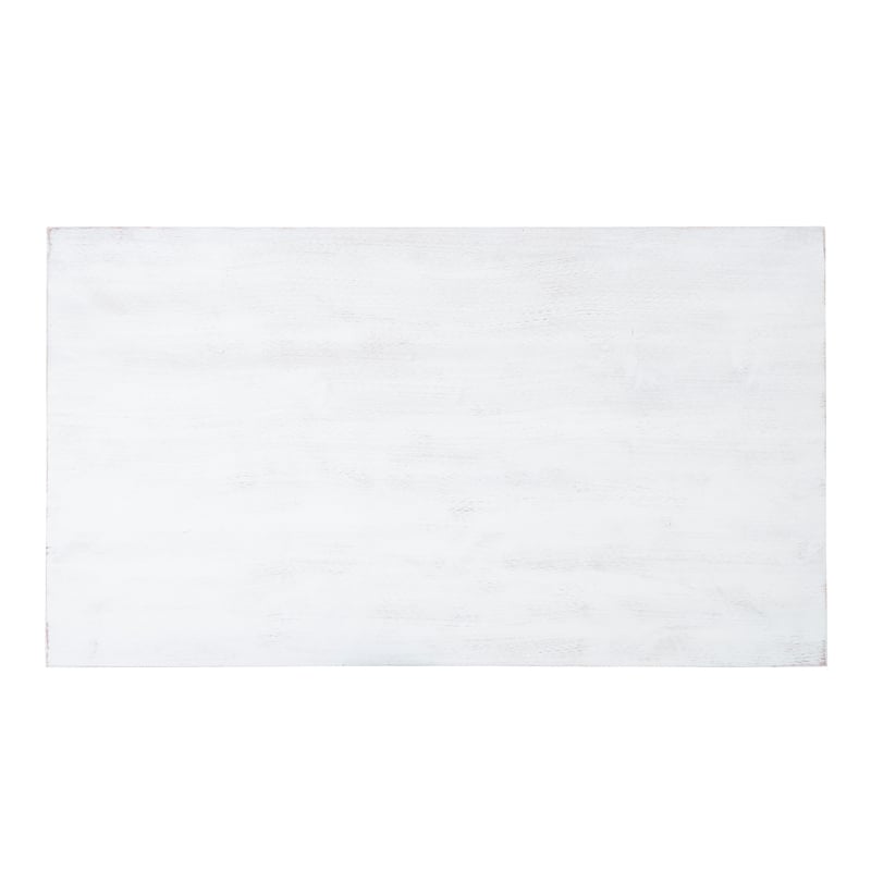 Pemberly Row Set of 3 White Pine Wood Double Pedestal Benchs & Dining Table