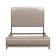 Pemberly Row Set of 4 Queen Panel Bed & Dresser & Nightstands in Washed Taupe