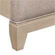Pemberly Row Set of 3 Queen Upholstered Bed & Nightstands in Washed Taupe