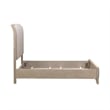 Pemberly Row Set of 3 Queen Upholstered Bed & Nightstands in Washed Taupe