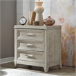 Pemberly Row Set of 3 Queen Panel Bed & Nightstands in Washed Taupe